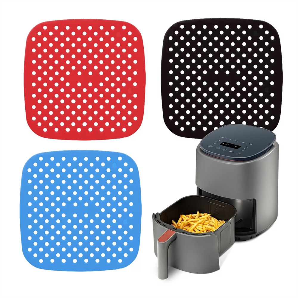 Kitchen Baking Utensil - Reusable Air Fryer Pad, Silicone Non-stick
