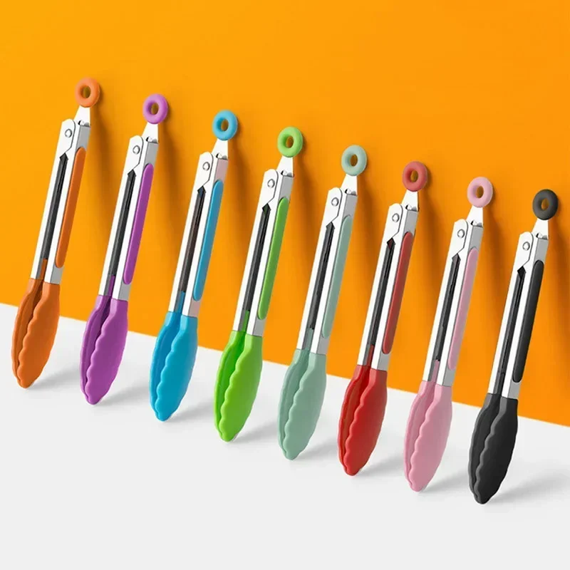 Kitchen Q - 7 Inch Non-Slip Food Tongs Creative