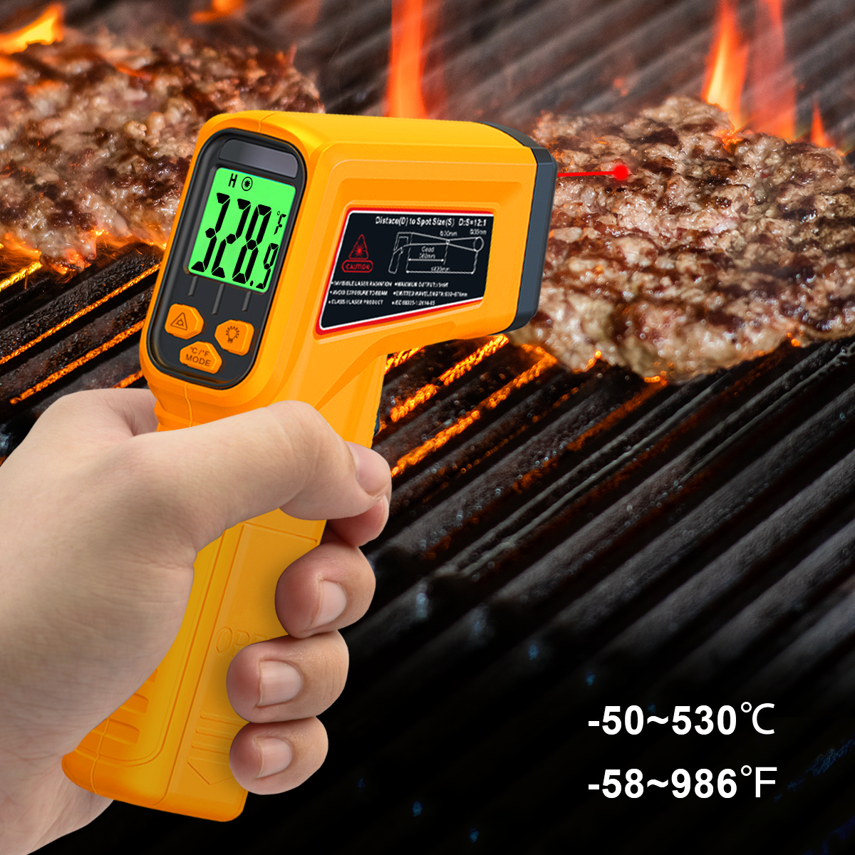Kitchen Baking Utensil - Infrared Thermometer Non-Contact Food Thermometer Gun