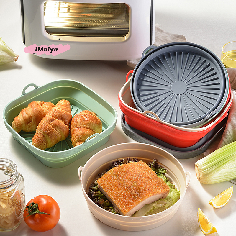 Kitchen Baking Oven - Square Foldable Air Fryer Silicone Basket