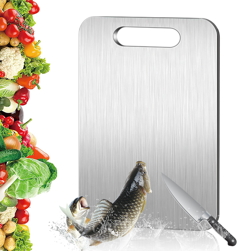 Kitchen Baking Utensil - 1pc Stainless Steel Cutting Board—an Essential