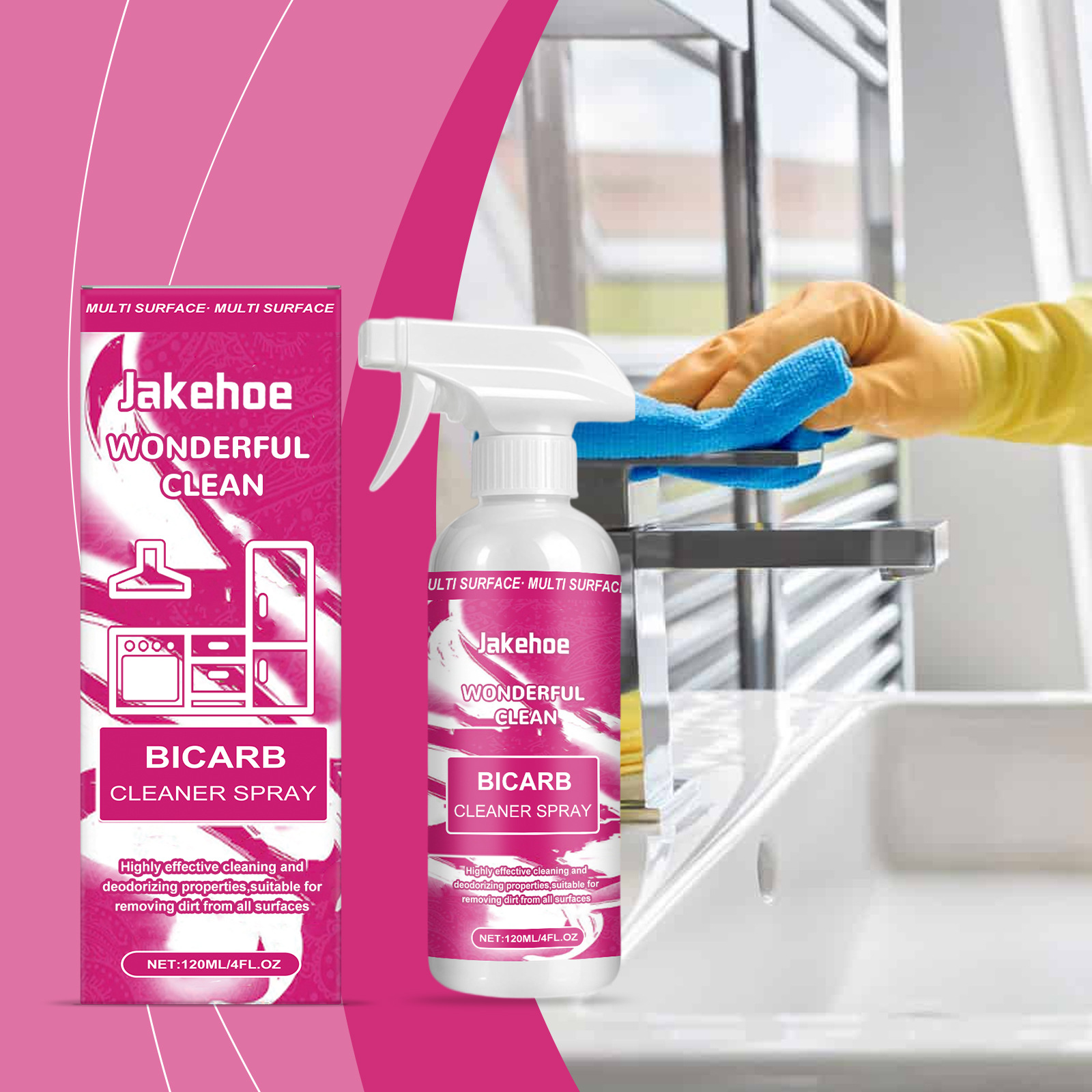 Kitchen Cleaner With Baking Soda - Baking Soda Cleaning Spray,Heavy Duty Kitchen