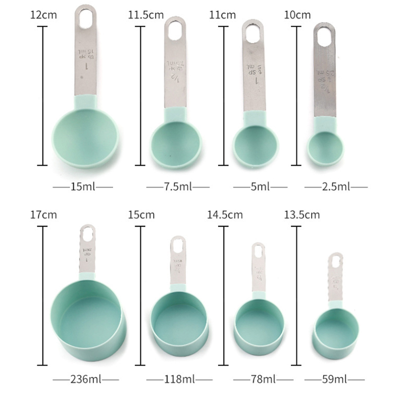 8PCS Measuring Cups Spoons Set - Kitchen Q review and price