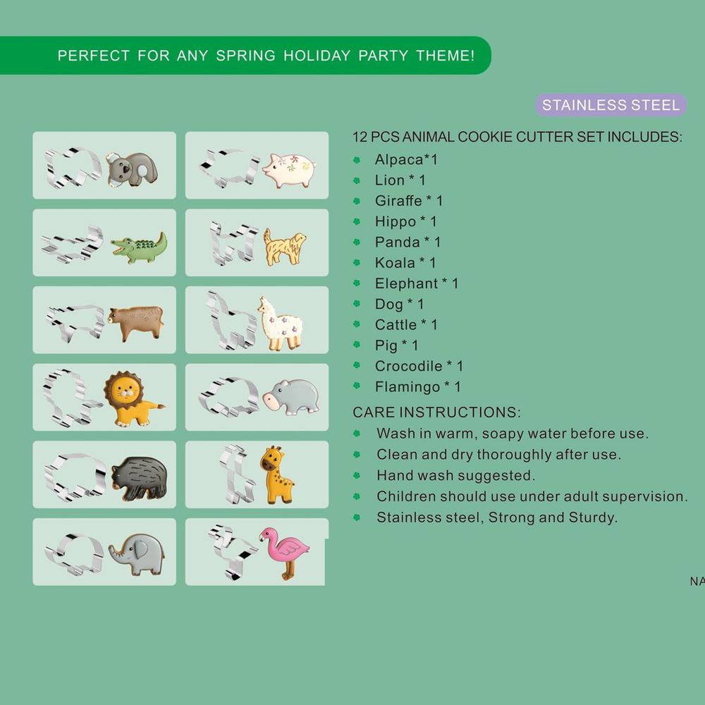 Animal Cookie Cutters Set of 1 - Kitchen Kids Baking Set review and price