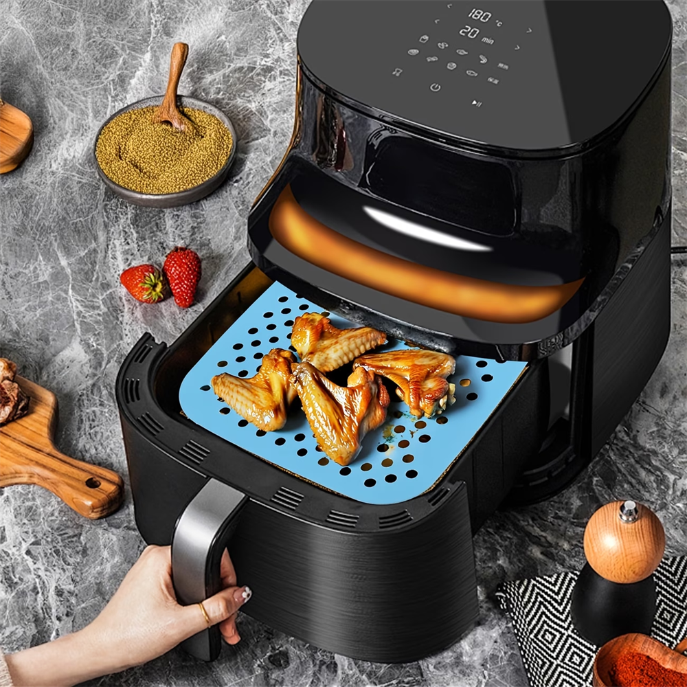 Reusable Air Fryer Pad, Silico - Kitchen Baking Utensil review and price