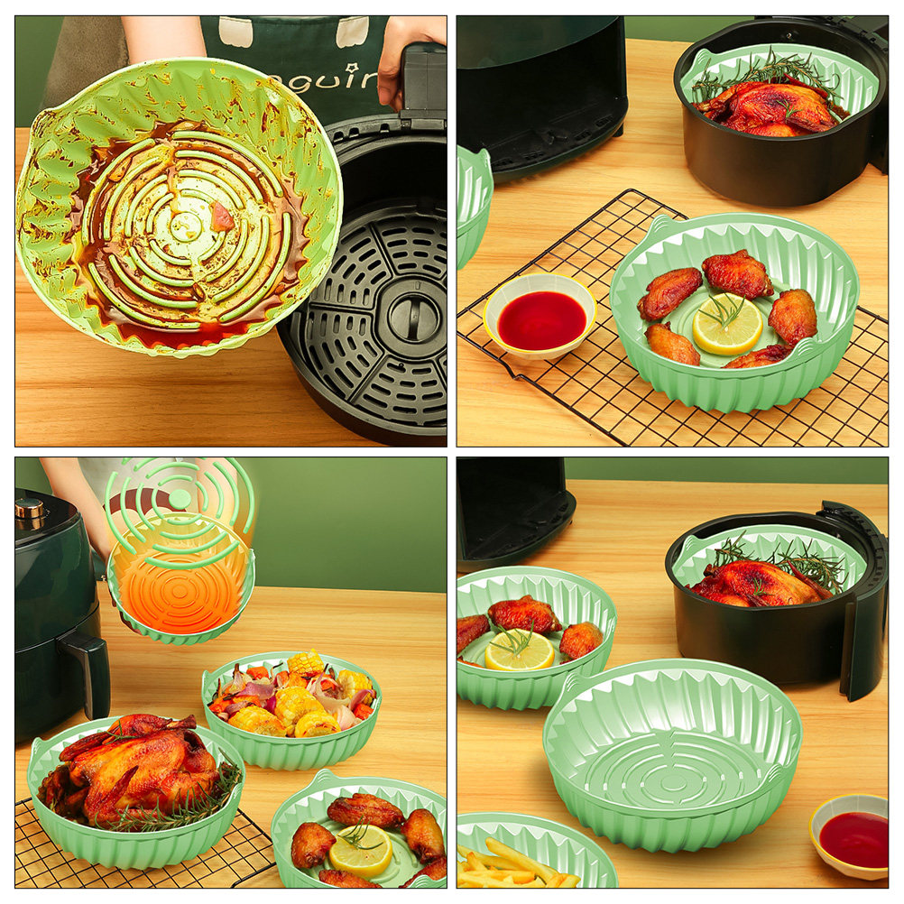 Round Reusable Silicone Air Fr - Kitchen Baking Oven review and price
