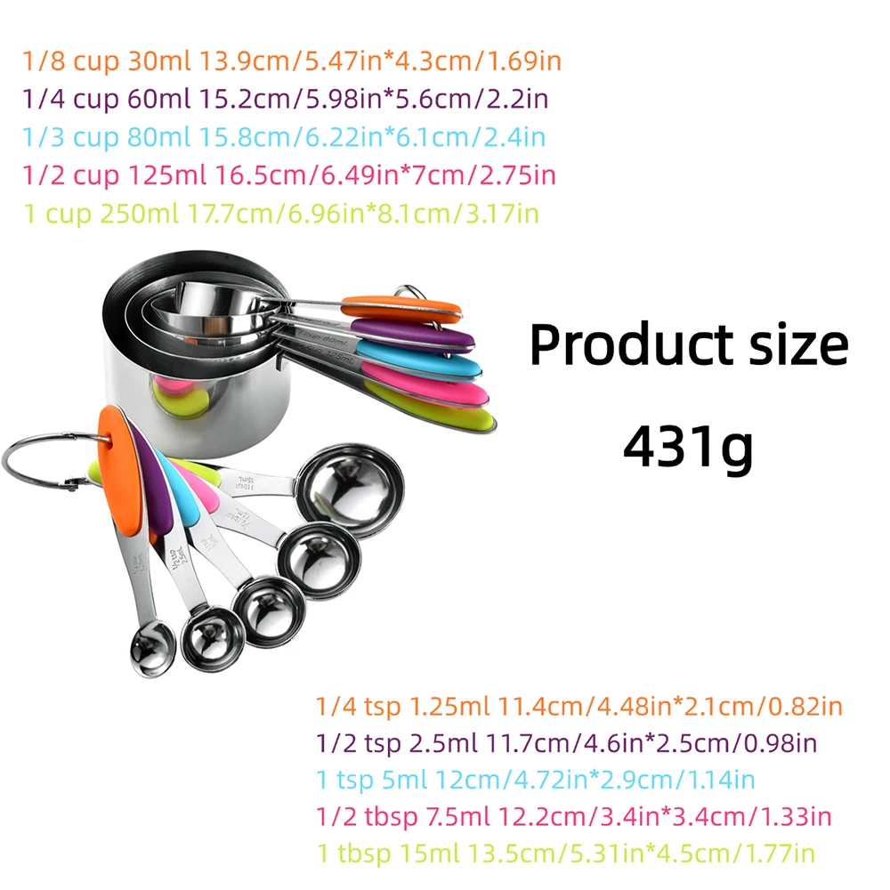 5/10Pcs Stainless Steel Measur - Kitchen Q review and price