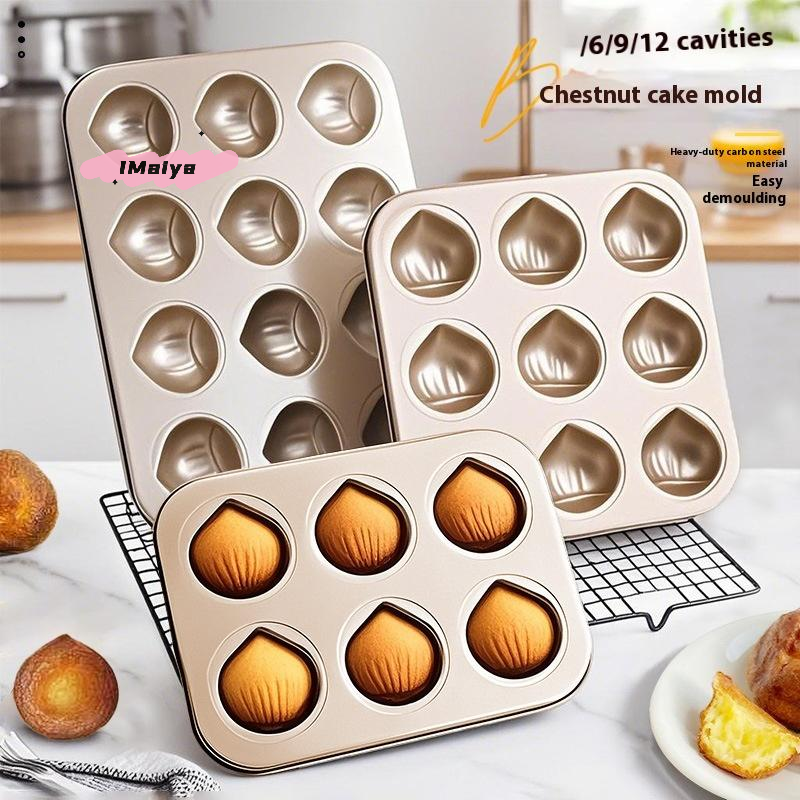 6/9/12 Cavity Chestnut Shaped  - Kitchen Essentials Baking Tray review and price