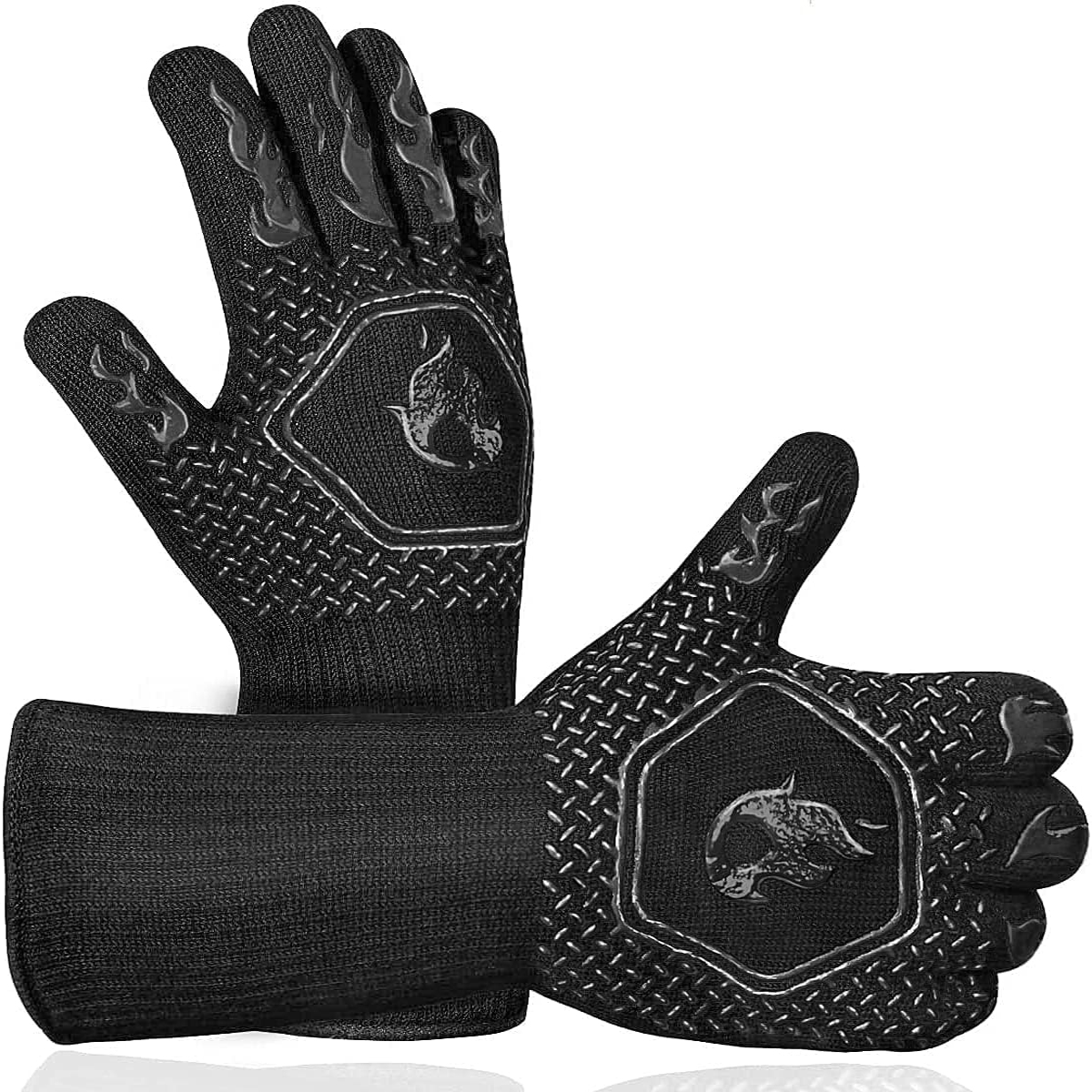 BBQ Grill Gloves High Temp Res - Kitchen Baking Gloves review and price