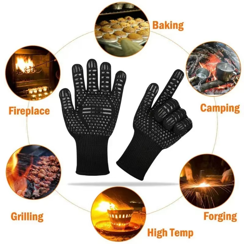 One Piece BBQ Gloves High Temp - Kitchen Baking Gloves review and price
