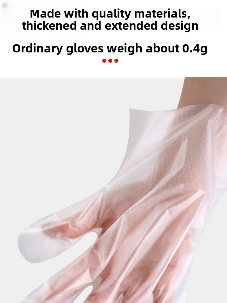 Disposable Thiened PE Plastic  - Kitchen Baking Gloves review and price