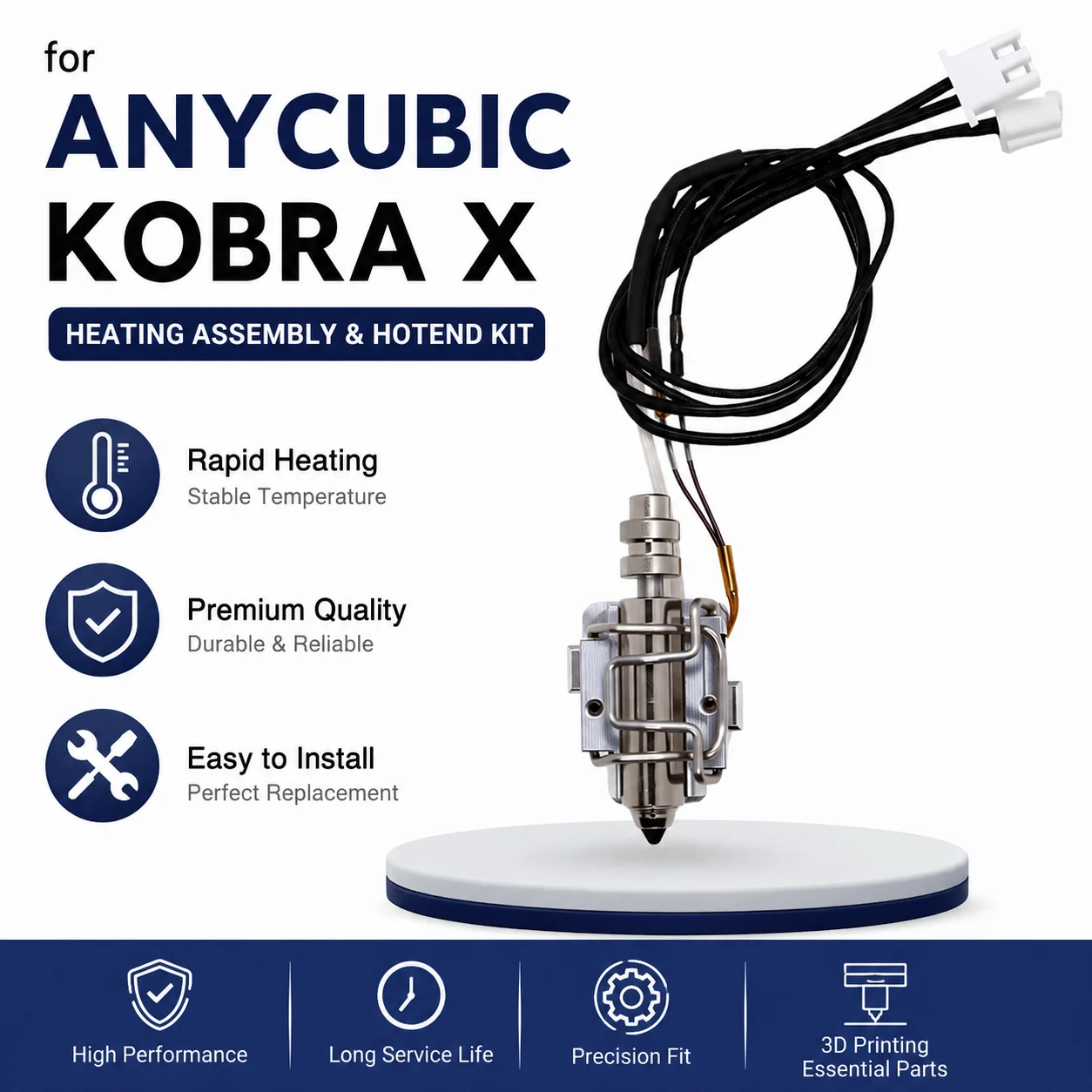 Anycubic Kobra X Hotend Nozzle - Pastry Brush Silicone review and price