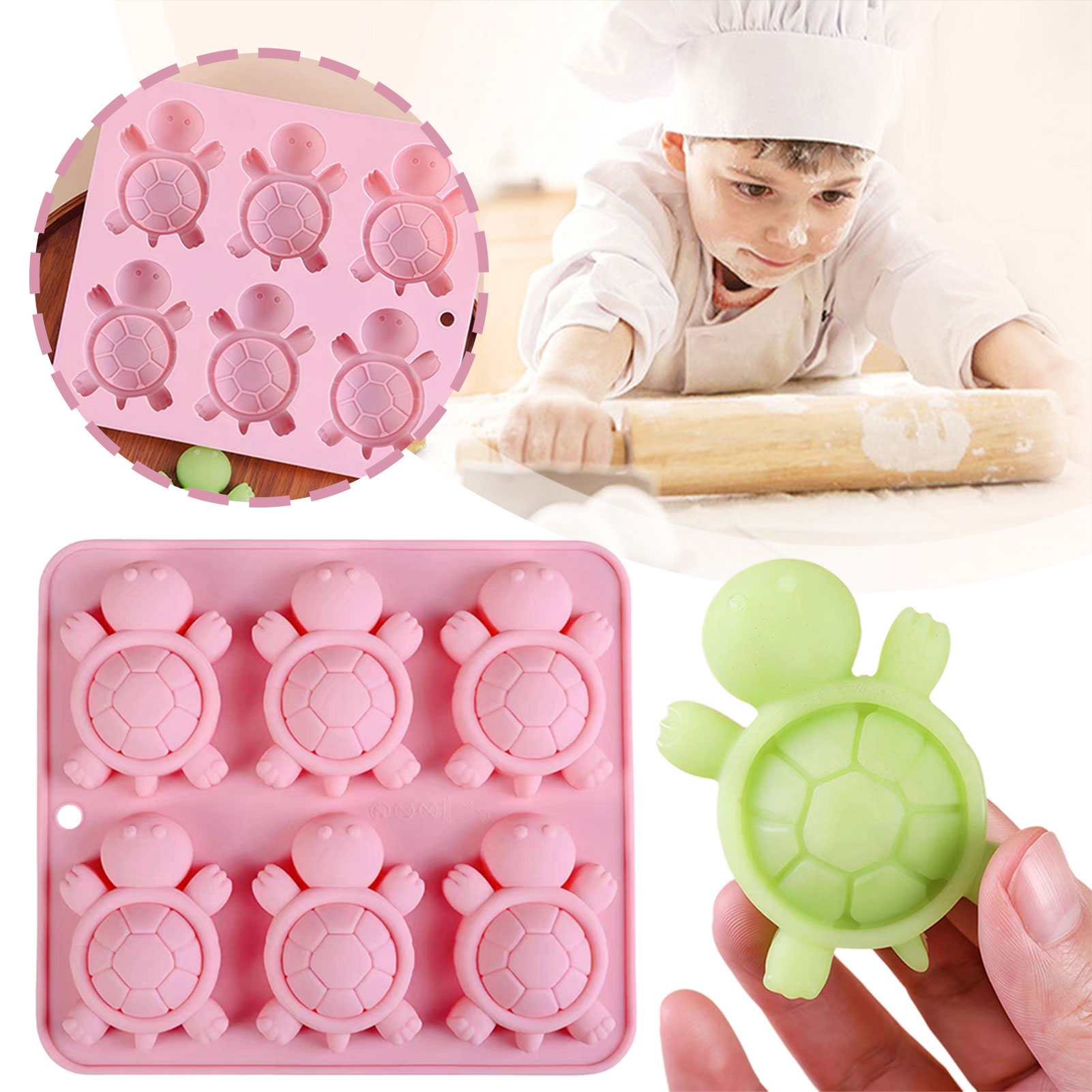 Turtles Ice Tray 3D Tortoises  - Kitchen Appliances For Baking review and price