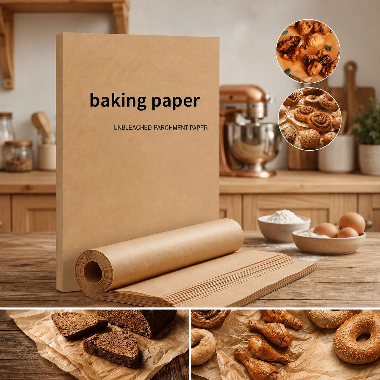 50PCS/Set Baking Paper Non Sti - Kitchen Baking Essentials review and price