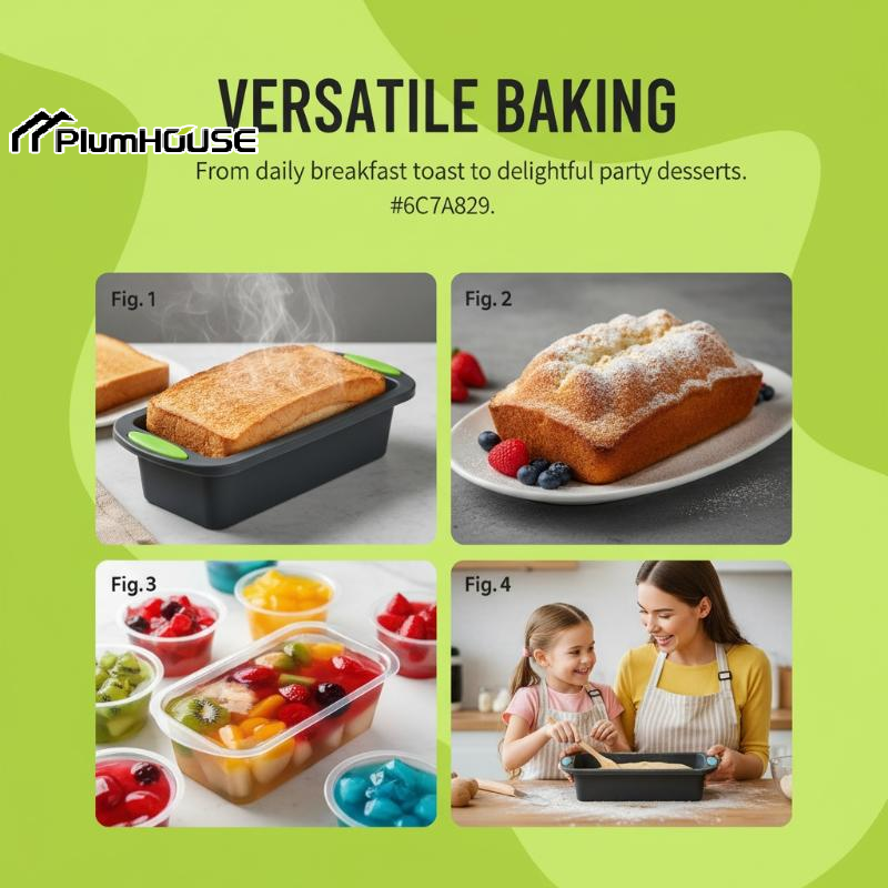 1pc Silicone Rectangular Bakin - Kitchen Essentials Baking Tray review and price
