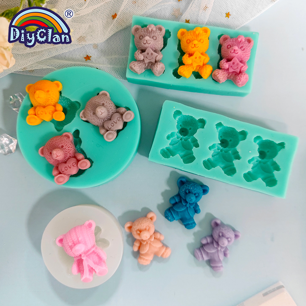Cute Mini Bear Silicone Mold F - Kitchen Appliances For Baking review and price