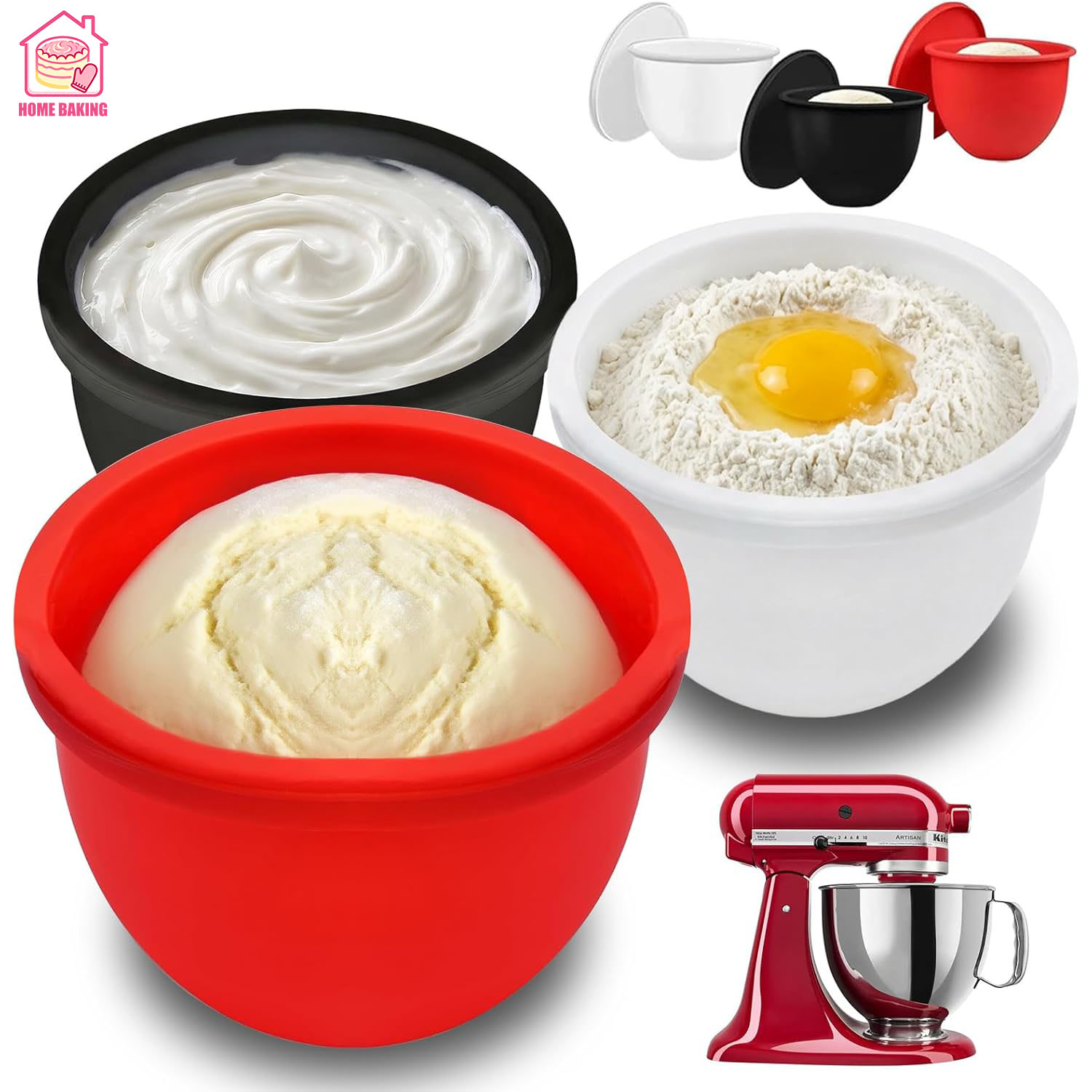 Silicone Bowl Liners for Kitch - Kitchen Baking Aid review and price