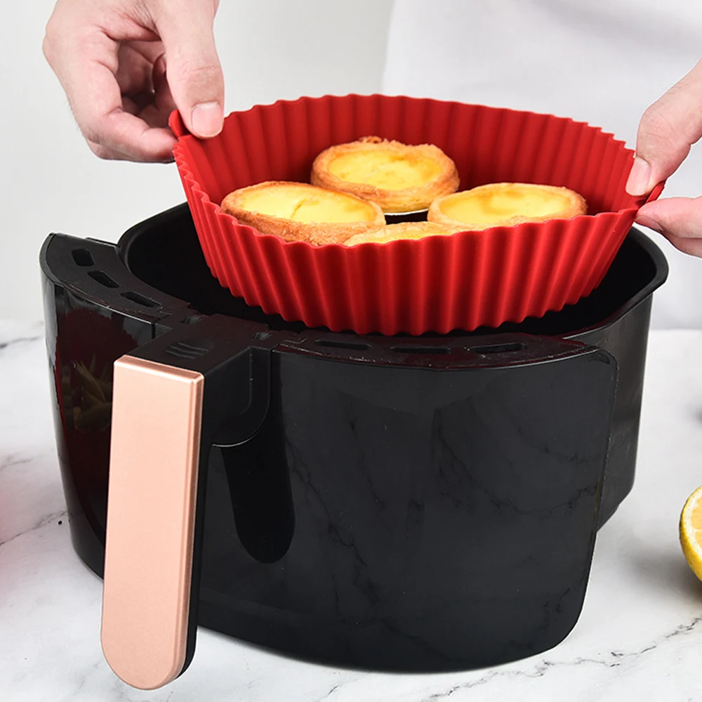 Round Air Fryer Silicone Pot - - Kitchen Essentials Baking Tray review and price