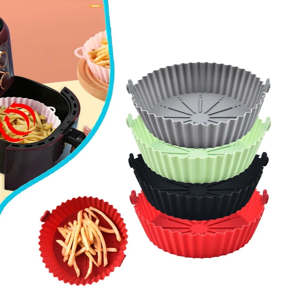 Round Air Fryer Silicone Pot - - Kitchen Essentials Baking Tray review and price