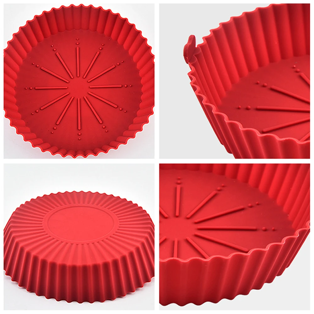 Round Air Fryer Silicone Pot - - Kitchen Essentials Baking Tray review and price