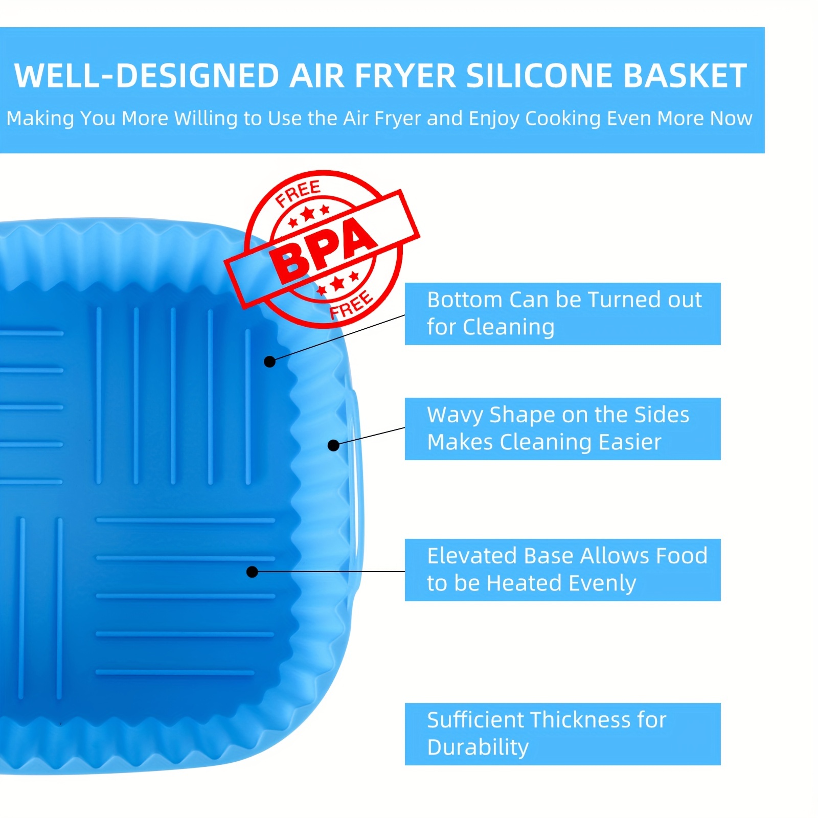 1 square silicone air fryer li - Kitchen Baking Oven review and price