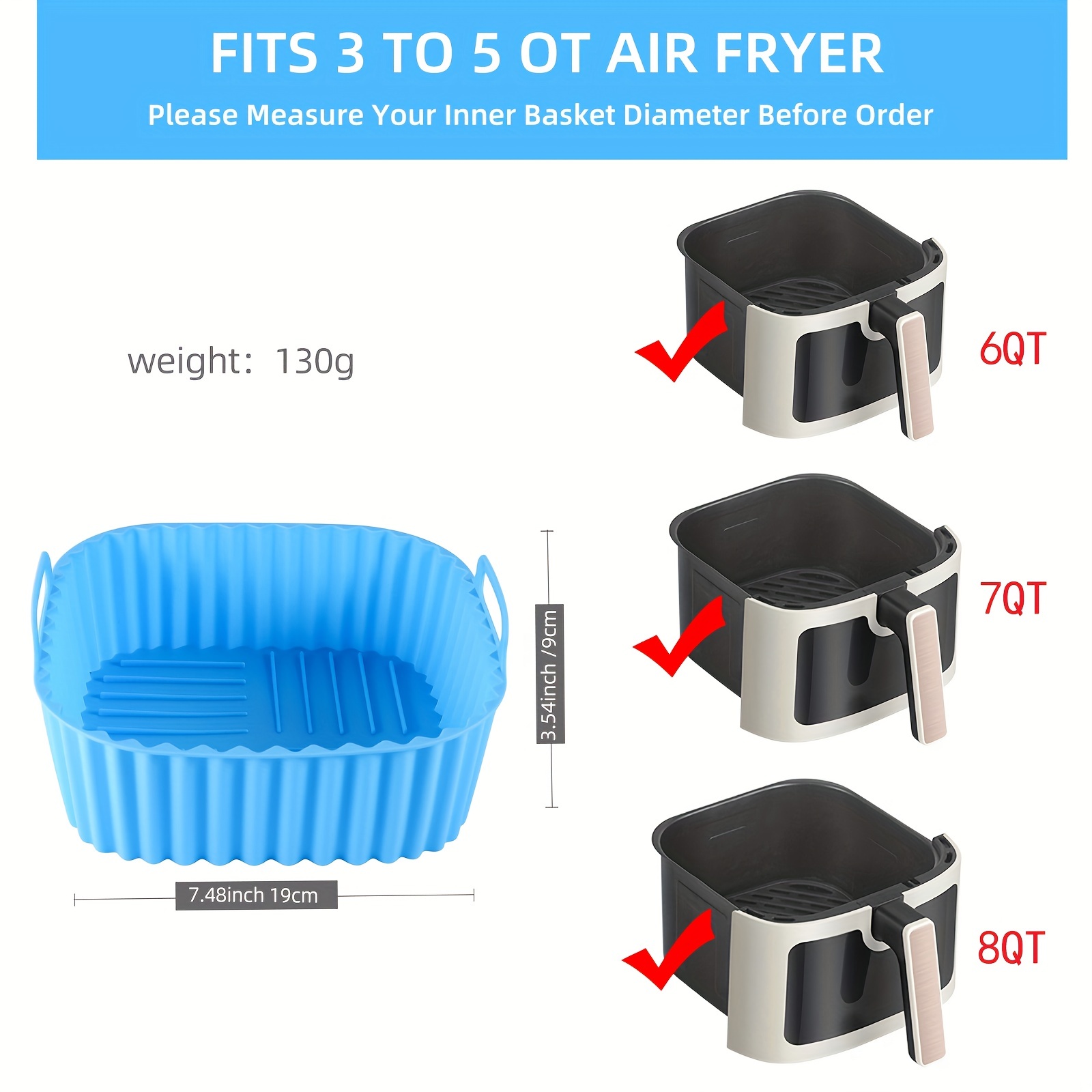 1 square silicone air fryer li - Kitchen Baking Oven review and price