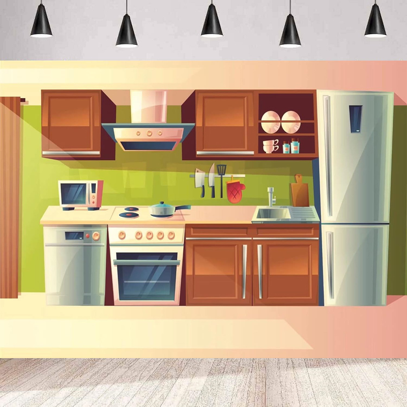 Photography Backdrop Cartoon K - Kitchen Baking Background review and price