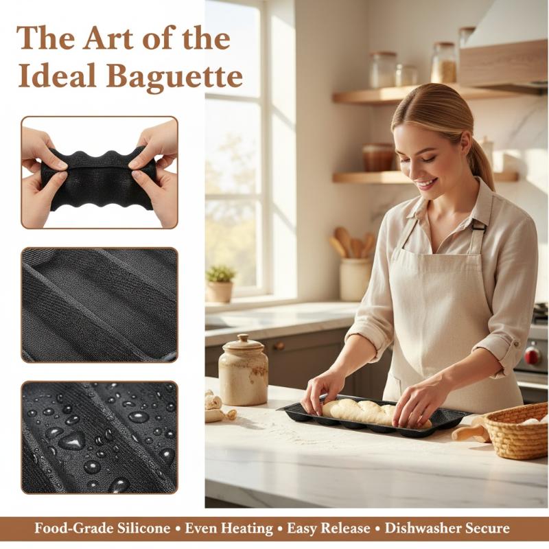 5 Cavity Hoagie Rolls Pan Nons - Kitchen Essentials Baking Tray review and price