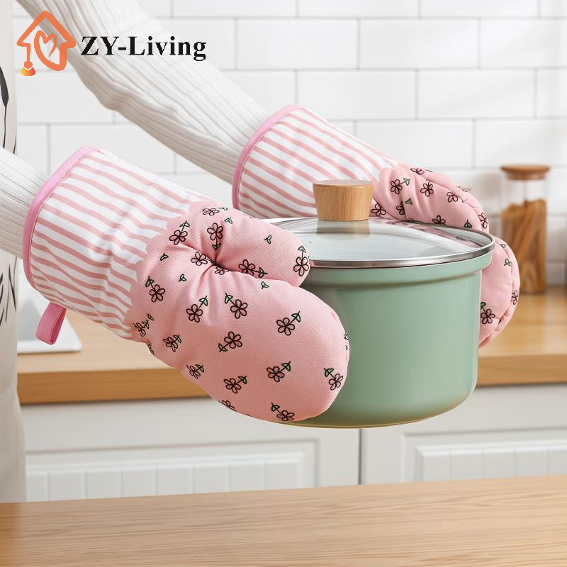 1Pcs Thickened Plaid Microwave - Kitchen Baking Gloves review and price