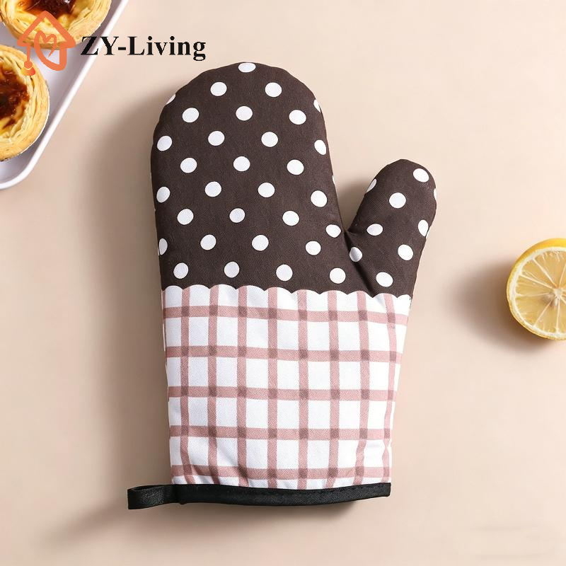 1Pcs Thickened Plaid Microwave - Kitchen Baking Gloves review and price