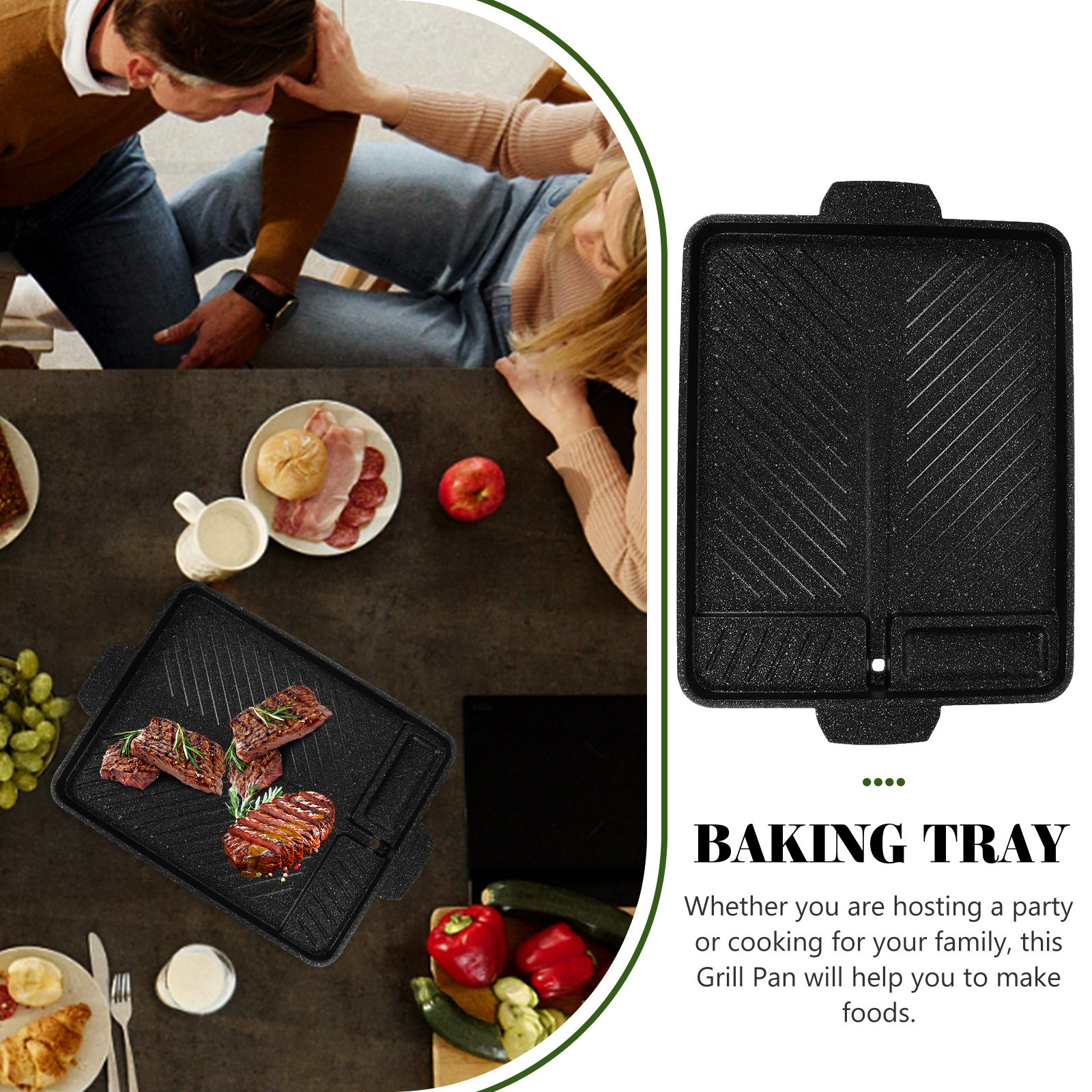 Grill Pan Nonstick Baking Tray - Kitchen Essentials Baking Tray review and price