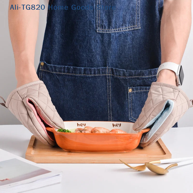 Silicone Anti-scalding Oven Gl - Kitchen Baking Gloves review and price