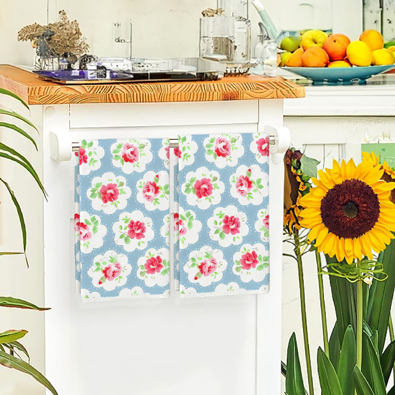 2Pcs, Blue Background with Pin - Kitchen Baking Background review and price