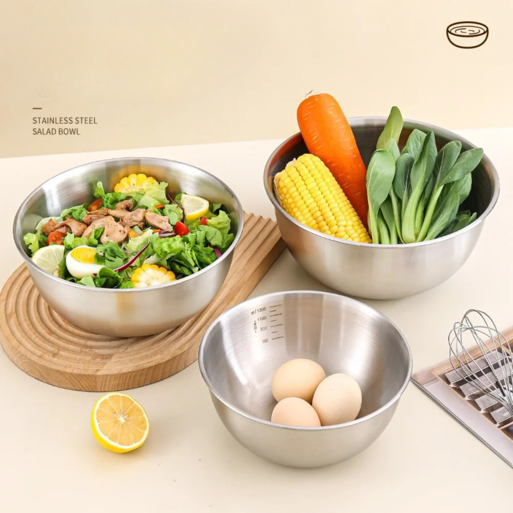 3pcs Stainless Steel Bowl Set  - Kitchen Baking Essentials review and price