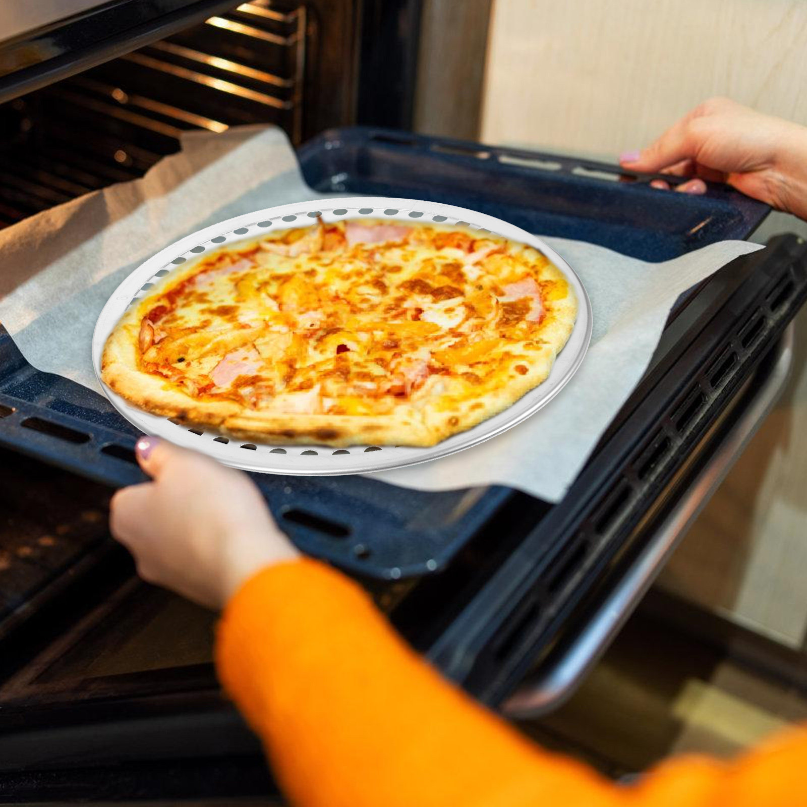 Aluminum Alloy Pizza Baking Tr - Kitchen Essentials Baking Tray review and price