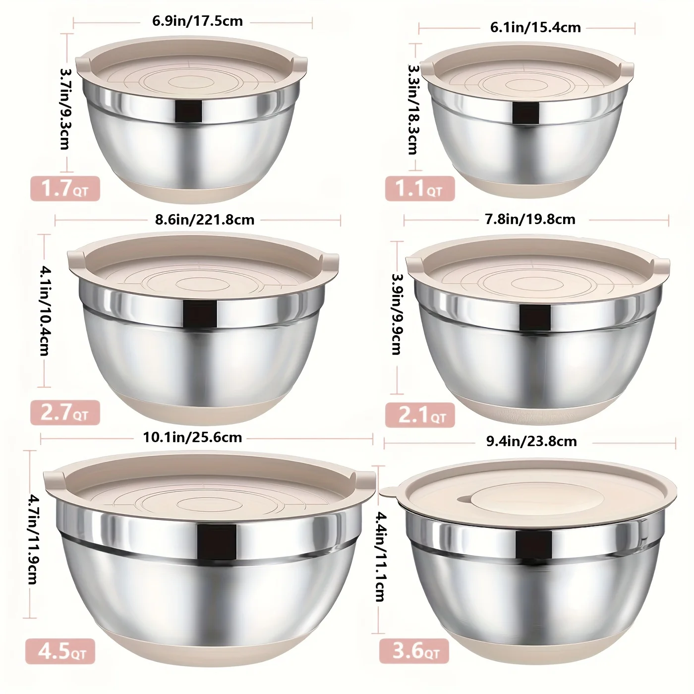 Set of Mixing Bowls Made of St - Kitchen Baking Essentials review and price