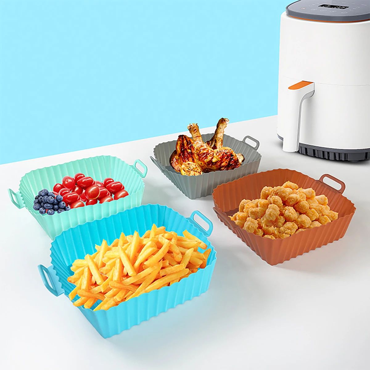Silicone Fryer Mold Air Fryer  - Kitchen Baking Oven review and price